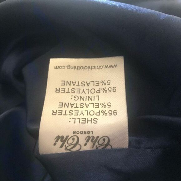 NEW Chi Chi London Navy Fishtail Bodycon Dress NWT Size 18 Mermaidcore - Picture 9 of 14